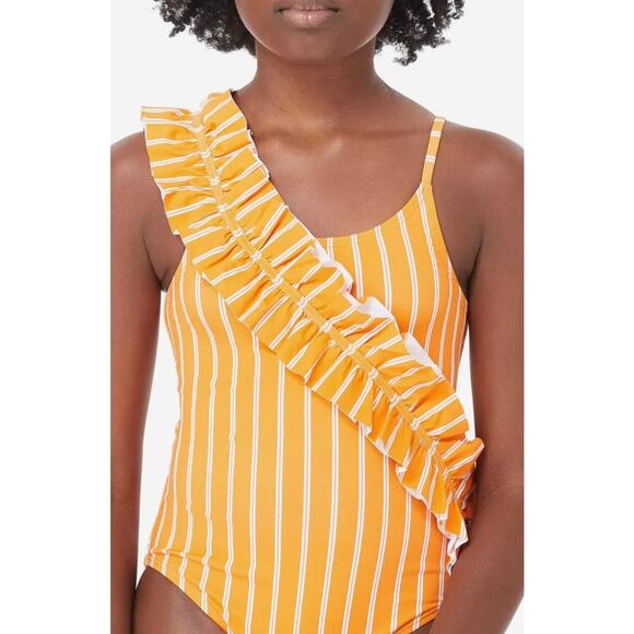 NWT Habitual Girls' Kids' Ruffle One-Piece Swimsuit Youth Size 14 Orange - Picture 5 of 6